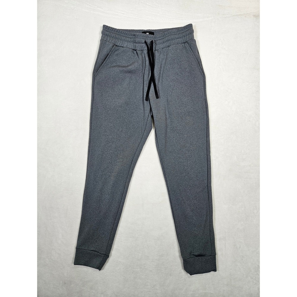 Under 5'10 Mens Performance Joggers Heather Gray Tapered Sweatpants 32 x 27